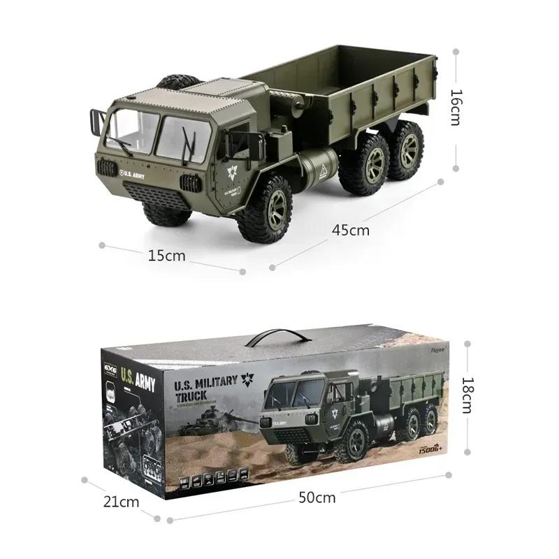 FY004A 45cm Rc Crawler Truck Remote Control Vehicle Model 6x6 Drive Optional Camera Toys for Boy Military Model Gift
