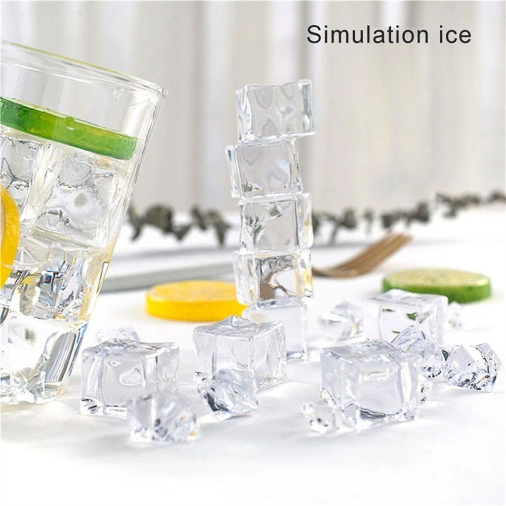 DIY Accessories Drinks Decoration Artificial Ice Simulate Ice Cubes Fake Crystal Acrylic Cubes