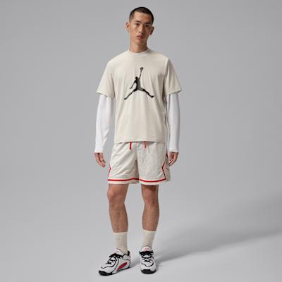 Jordan T Shirts Men's Milk White Crew Neck