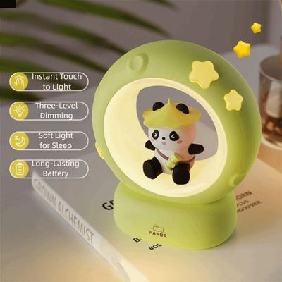 USB Charging Rabbit Cat Night Light Adjustable Brightness Eye Protection Cartoon Rabbit Lamps Soft Light Decorative