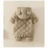 Winter Childrens Thickened Bodysuit Baby Clothes Warm Hooded Cotton Jumpsuit