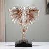 Resin Handicrafts Simulation Animal Sculpture Crystal Elephant Transparent Elephant Head Ornaments Home Decoration Accessories