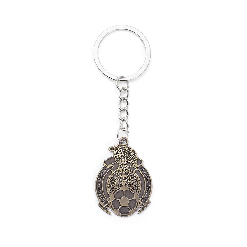 2026 Soccer Team Badge Keychain, National Team Zinc Alloy Key Ring with World Cup Logos, Durable Metal Car Accessories for Football Fans