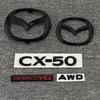 For CX-50 Logo Glossy Black Carbon 3D Body Replaced Sticker Rear Tail Refitting Decoration Plastic Car Front Trunk Emblem