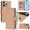 For iPhone 15 Pro Max Case Solid Color Wallet Leather Phone Cover with Strap