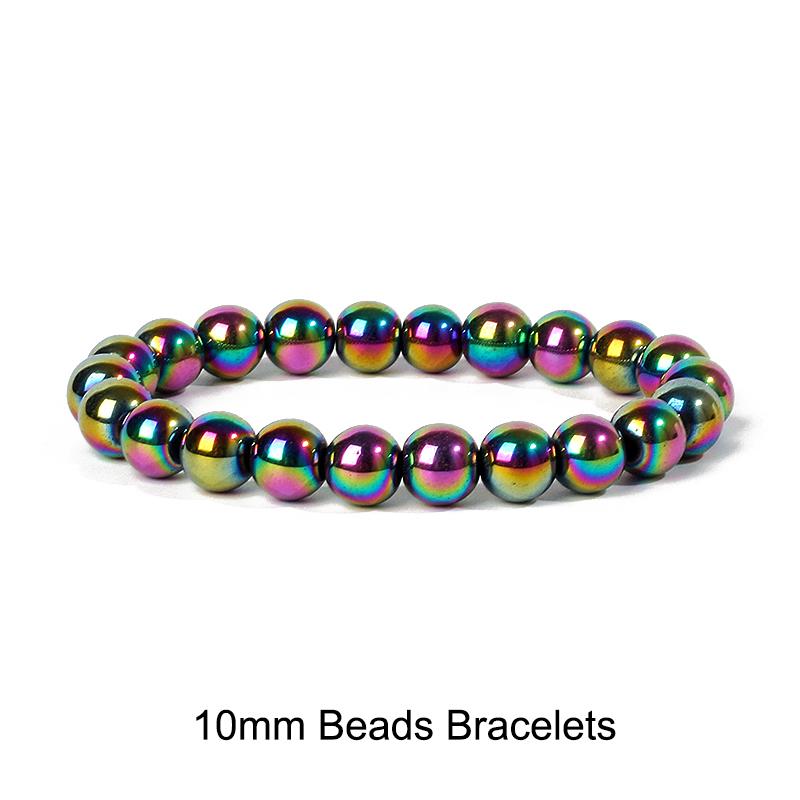 No Magnetic Black Colorful Hematite Bracelet Health Care Hematite Bracelets Women Vigour Natural Stone Bracelet Jewelry Pulsera