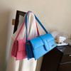Fashion French Niche Texture Underarm Women's Bag Pure Colour Tote Shoulder Small Square Bag