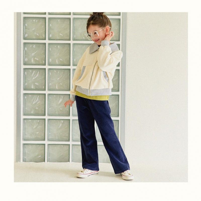  Olivan  Color Embroidery Pocket Hoodie Zip Up  Cream 