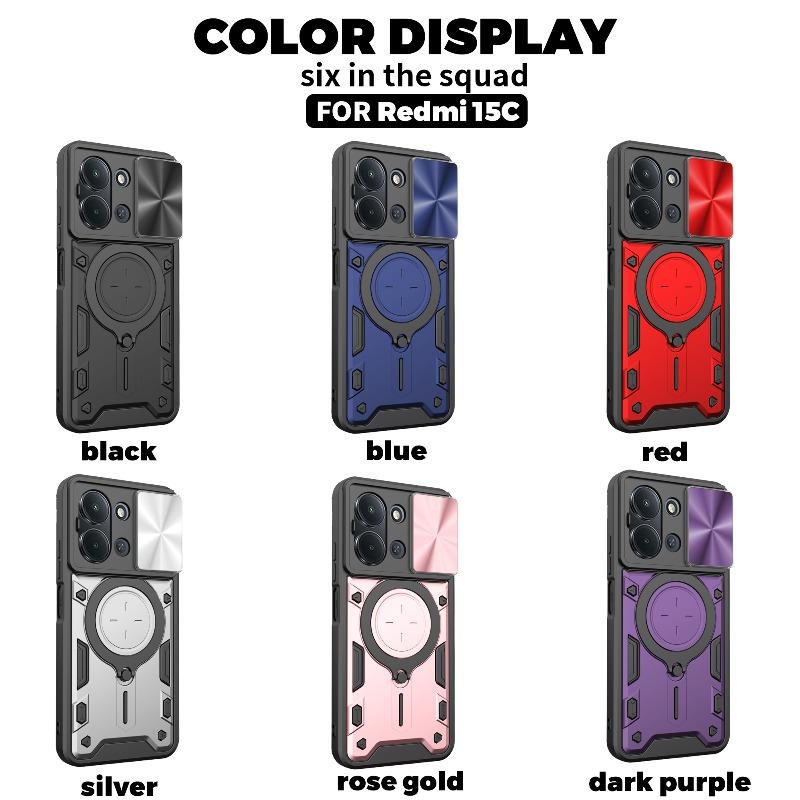 Slide Cover for Redmi 1C 173mm Magnetic Ring Stand Holder Cover for Redmi 1 C 171mm Lens Camera Protection Shockproof Bumper