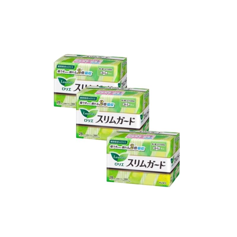 

[Set] Laurier slim guard Heavy daytime to normal day use with wings 20.5cm 28 pieces x 3 pieces set