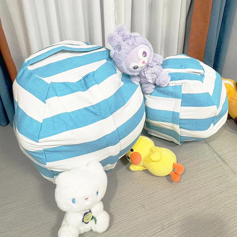 Large-Capacity Creative Kids' Zipper Storage Bag - Bean Bag Style Organizer for Plush Toys, Comforters and Travel