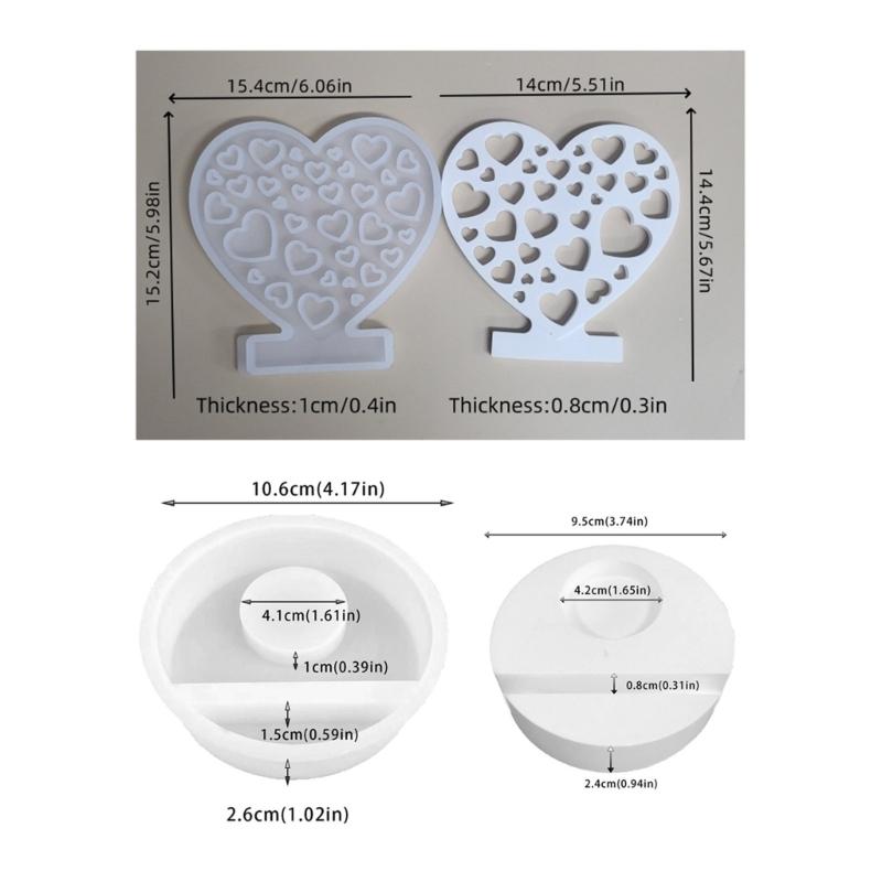 3D Candlestick Silicone Mold Decorative Candle Base Mold Gypsum Candle Holder Mould Stylish Home Decorations Mould