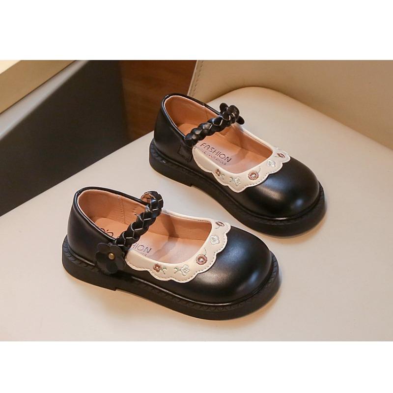 Princess Style Kids Girls Casual Leather Single Shoes For Spring Autumn