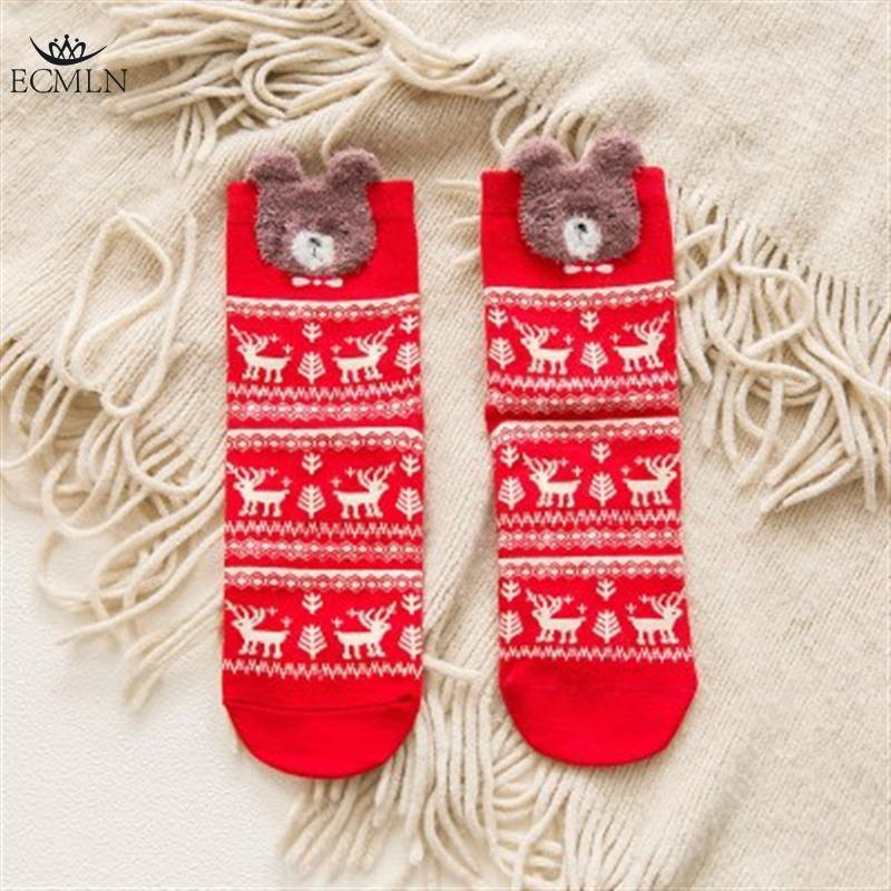 Christmas Socks Ladies Girls Christmas Socks Reindeer Snowflake Socks Xmas Gift for Women