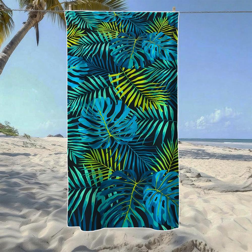 

Pink Floral & Tie-Dye & Tropical Leaf Beach Towel, Soft Durable Quick-Drying, Ideal For Summer Beach, Swimming & Camping W30*H60(CM)