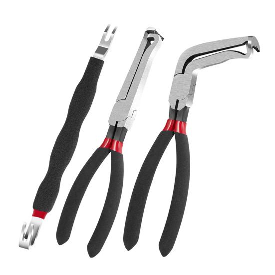 

3 шт. 60-градусные электрические клещи-разъединители с нескользящей ручкой, двухголовый дизайн, автомобильные разъемы