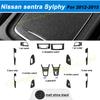 3D/5D Carbon Fiber Car-styling Interior Cover Console Color Stickers Decals Parts Accessories For Nissan Sentra Sylphy 2012-2015