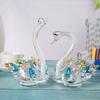 Creative Swan Statue Elegant Crystal Desktop Ornaments Crystal Swan Figurine  Home Decoration