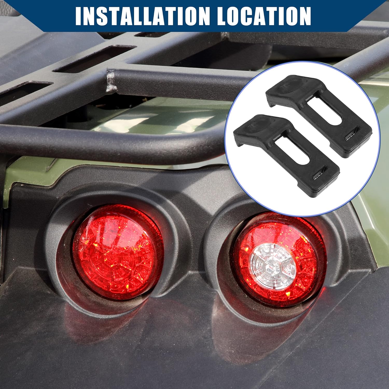 81309-HF1-750 / Rear Rack Door/Straps for Honda TRX200D 1991-1997 for Honda TRX300FW 1992-2000 / Sub-Carrier Band/Durable/Rubber / 1 Pair/Black