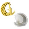 Moon Shape Silicone Mold Eid Theme Ornament Moulds Suitable for Epoxy Resin Crafting Jewelry Ornaments and Decorations