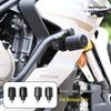 Motorcycle Crash Bar Anti-Fall Head: Rubber-Aluminum with Spring Buffer 