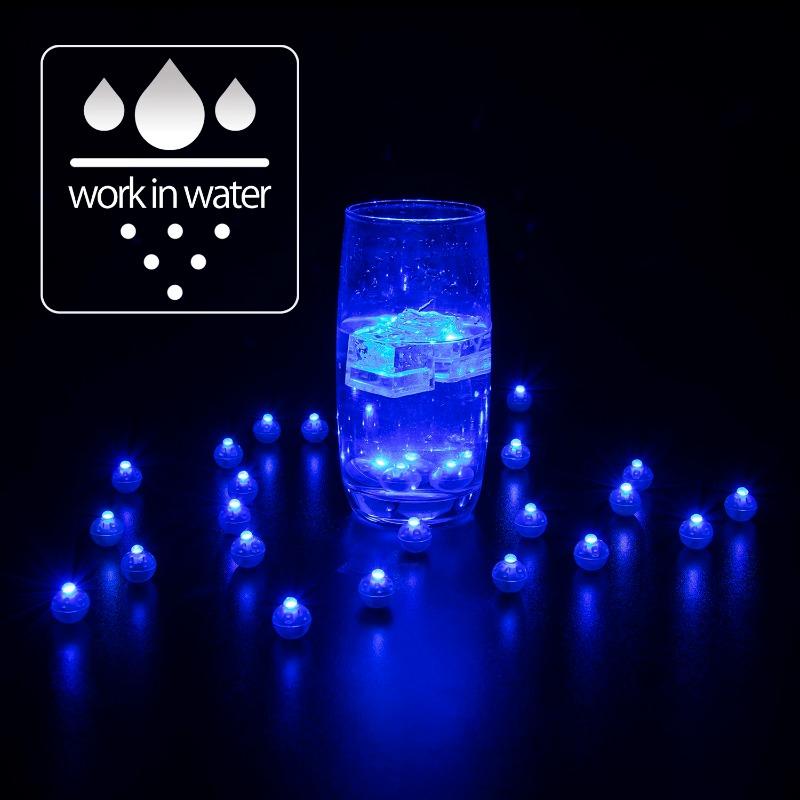 50 Stück Becher Kleine Runde Kugel Lichter Ballons LED Blinkende Leuchten Laternenlicht für Hochzeit Party Geburtstag Dekoration