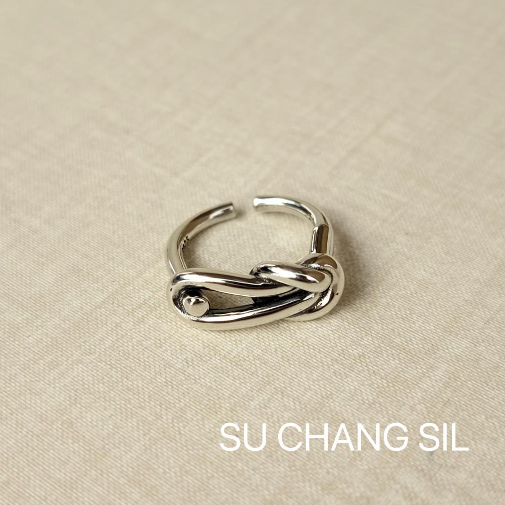 S925 Sterling Silver Minimalist Knot Ring for Women - Open Adjustable Design Adjustable Open