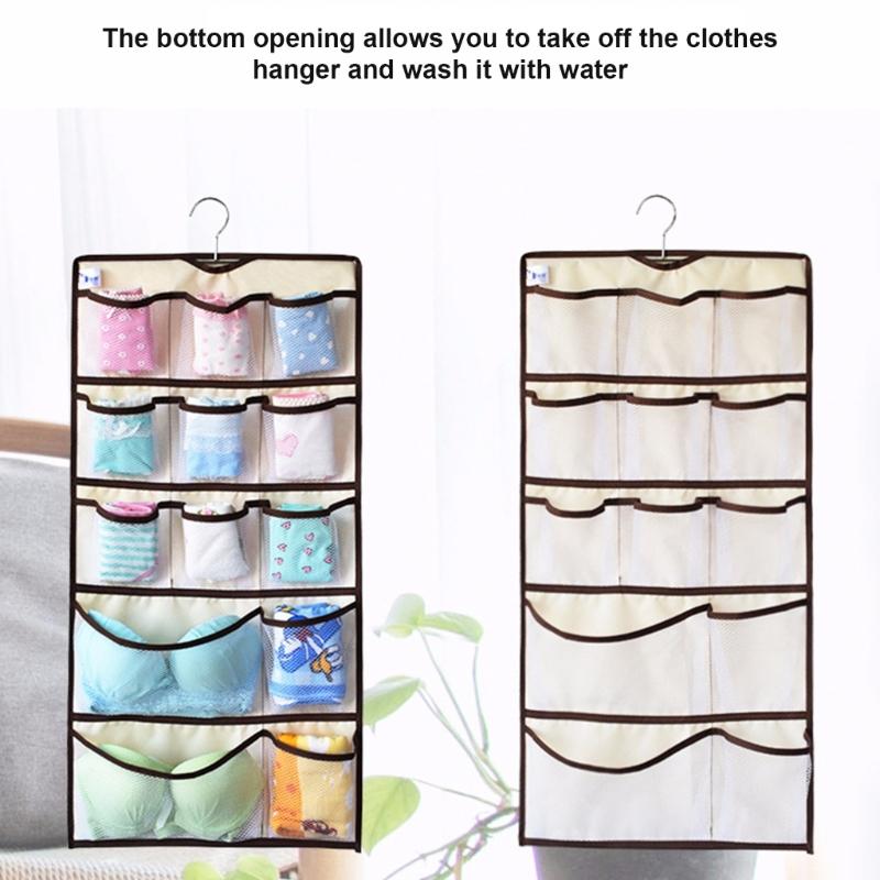 Closet Hanging Organizer for Bra Underwear Underpants Socks Hanging Bra Organizer Wardrobe Hanging Storage Bag