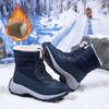 Schneestiefel Damen Plateaustiefel Rutschfeste Damen Winterschuhe Fell Warme Stiefeletten für Damen Wedges Wasserdichte Overknee Stiefel