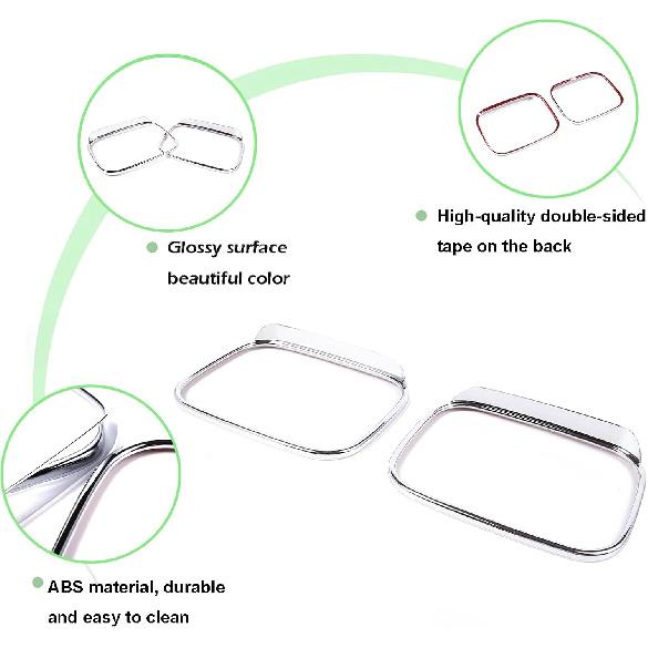 PIUGILH Silver Hummer H2 2003-2009 Rear View Mirror Rain Guards Car Visor Mirror Rain Eyebrows Accessories