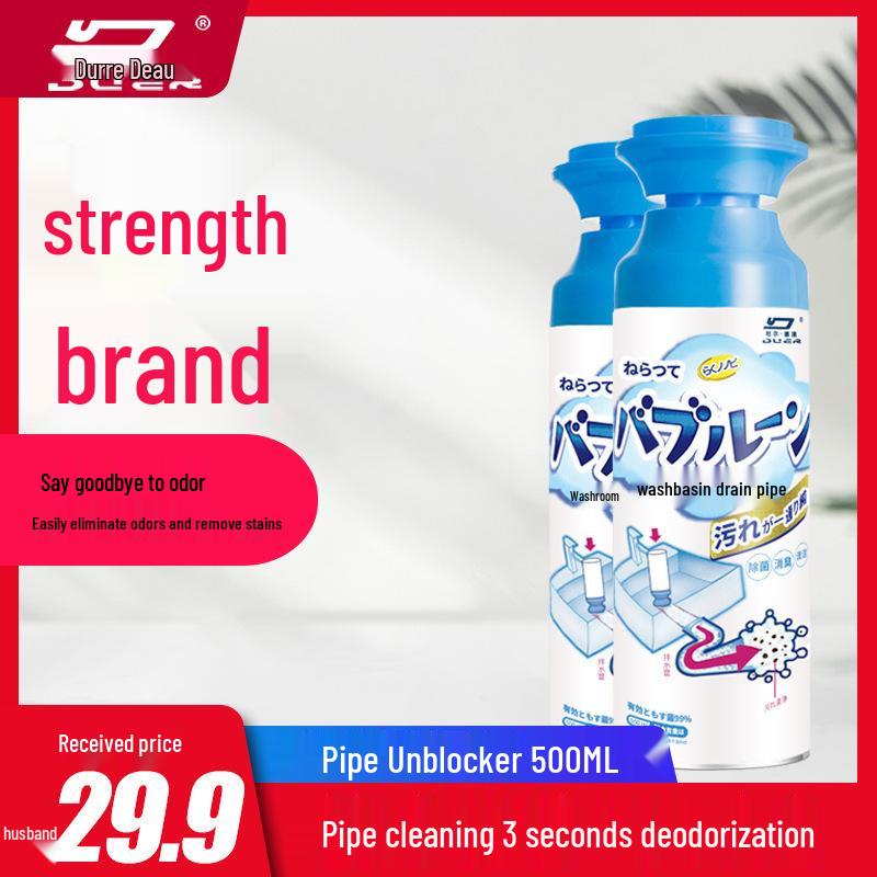 Kraftig skummende avløpsrens og deodorant for bad og kjøkken