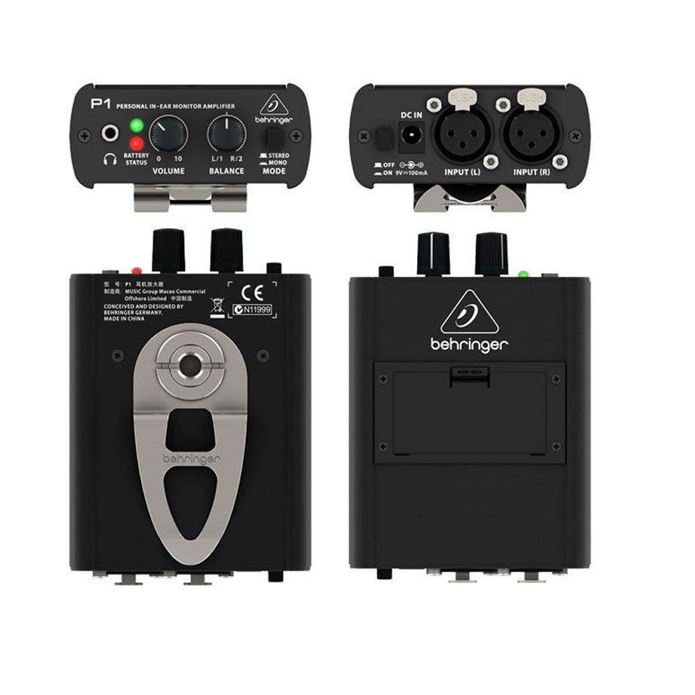 Behringer In-Ear Monitor, Active Type, Belt Mountable, StereoMonaural Switchable, LR Balance Adjustable, Runs On 9V for Up To 12 Hours, Can Be Driven
