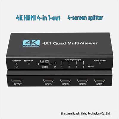 4K HDMI 4-in 1-out Seamless Video Switcher with 1080P Screen Splitter