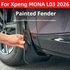 For Xpeng MONA L03 2026 Painted Mudguards Splash Guards Anti‑Dirt Fender Exterior Practical Car Accessories