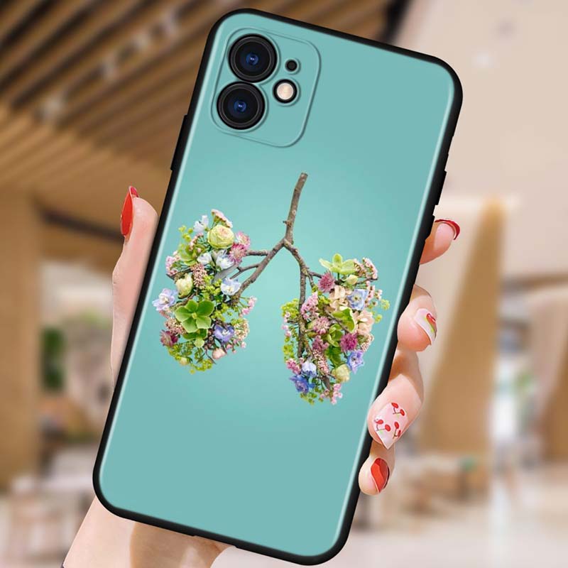 Human Heart Flower For Phone Case For iPhone Samsung Galaxy Redmi Xiaomi Oppo OnePlus Note S A 7 8 9 10 11 12 13 14 20 21 22 23 53 54 Pro Max Ultra