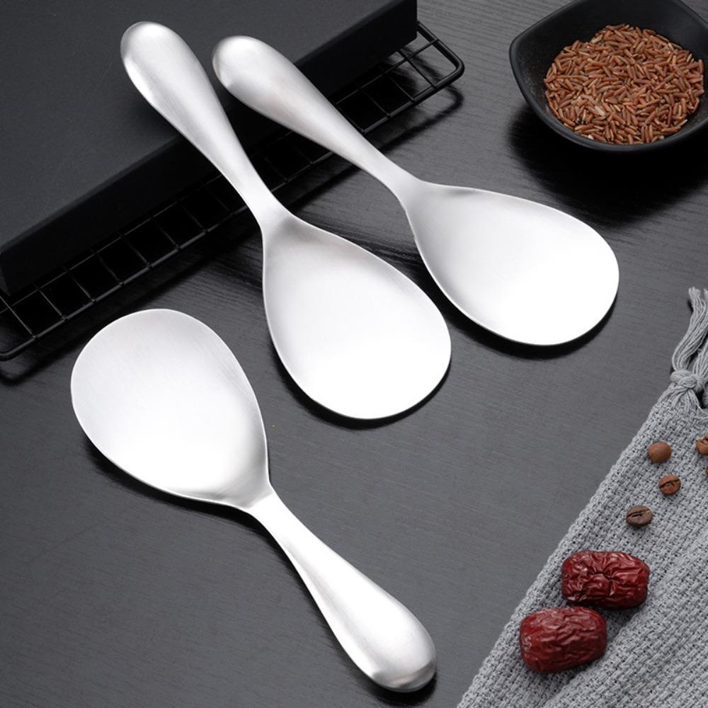 Large Size Rice Paddle Thicken Serving Spoon Kitchen Utensils Stainless Steel Rice Spoon  Household