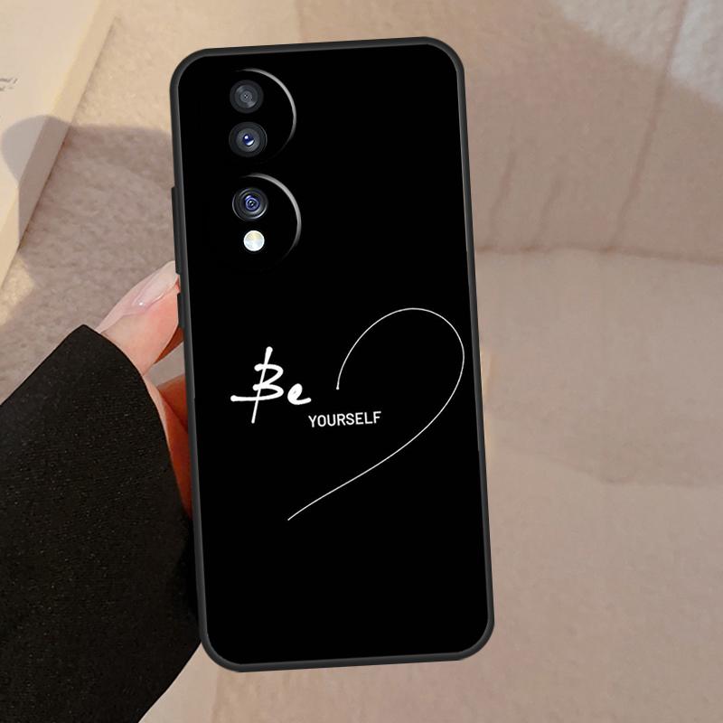 Simple Minamilst Black Quote For Honor Magic 7 Lite 6 5 V5 Case For Honor 400 200 Pro 90 70 50 X8a X8b X9a X9b X9c Cover