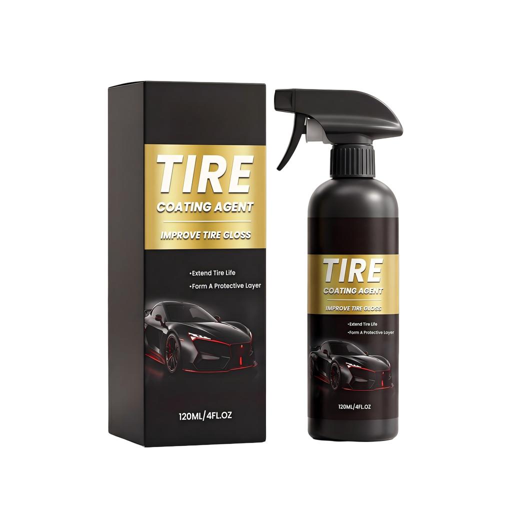 Tire Coating Agent Spray 120ml Tire Shine Enhancer Protectant Spray for Automotive Tires Extends Tire Life and Forms Protective Layer