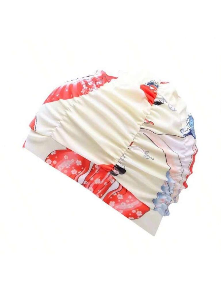 Swimming Cap Women's Long Hair South Korea Fashion Comfortable Cloth Swimming Cap Adult Long Hair Ear Protection Swimming Cap Sw