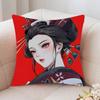 Japanese Women In Ancient Costume Pillow Case Fashion Square Pillowcase Bedroom Sofa Room Ins Decoration Leisure
