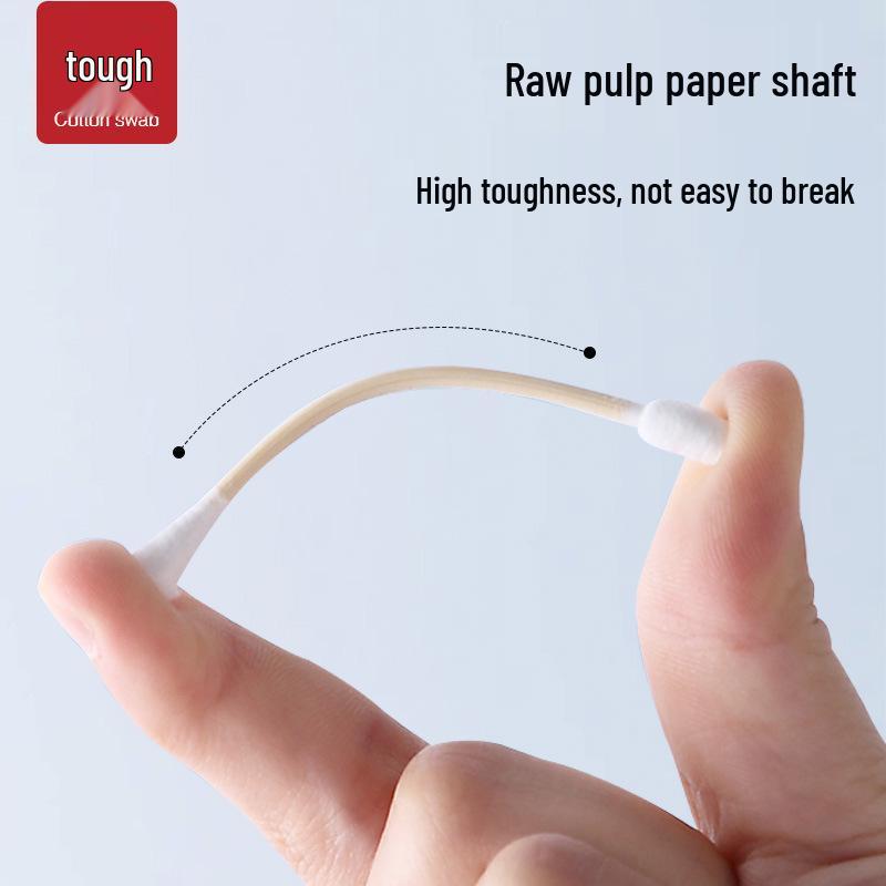 Double-Headed Cotton Swabs: Makeup Remover, Ear Cleaning, Wooden Sticks, Disposable, Hygienic.