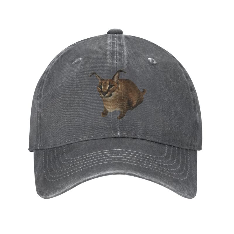 Punk Unisex Baumwolle Big Floppa Meme Baseball Cap Erwachsene Lustige Caracal Katze Einstellbar Papa Hut Unisex Frauen Outdoor