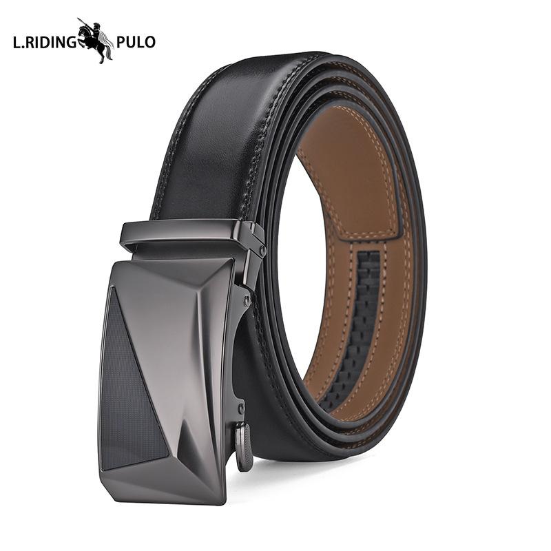 High Quality Men's Belt Automatic Buckle Genuine Cowhide Simple Casual Business All-match Men's Trouser Belt