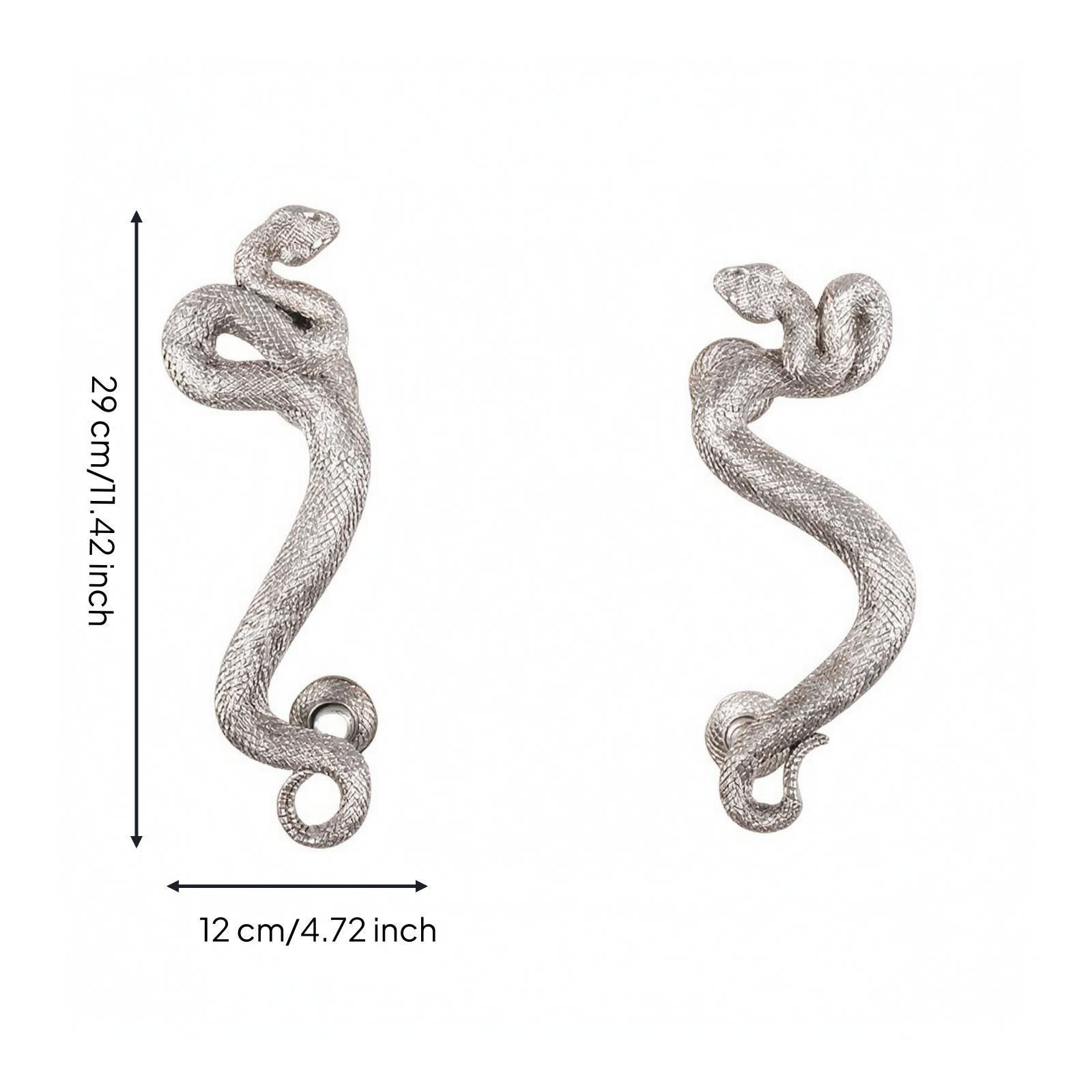 Snake-Shaped Cabinet Handle Ornate Curving Furniture
