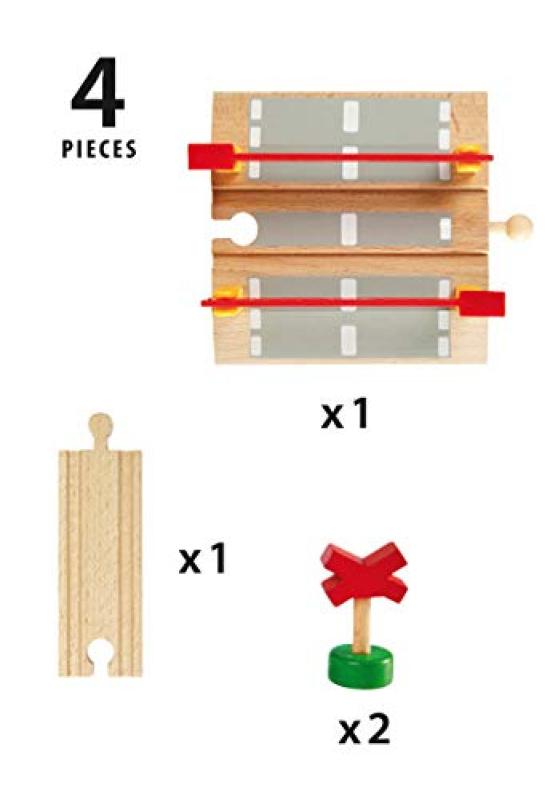 BRIO Railroad Crossing for ages 3 and Wooden Toy Rail Gift 33388, up. [Toy, Train, Set, Scenery, (Birthday/Christmas)]