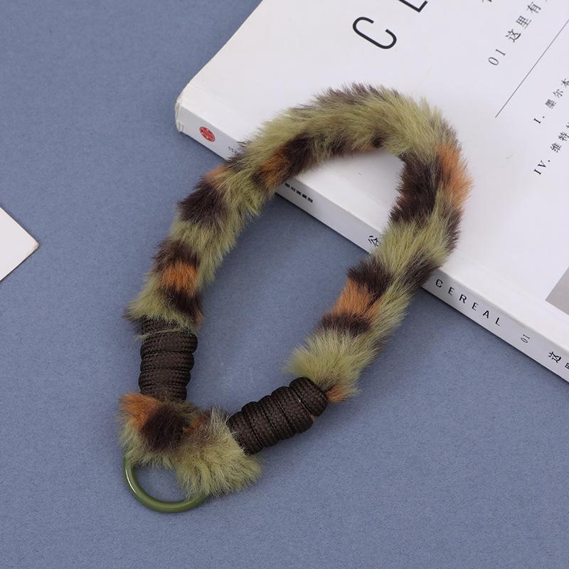 Plush Phone Lanyard Short Multi-Colored Wrist Rope Creative Keychain To Prevent Rope Loss Phone Case Lanyard