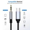 USB C To 3.5mm AUX Headphones Audio Cable Type C 3.5 Car Jack Adapter Nylon Cord Car Audio Extension Cable Plug Earphone