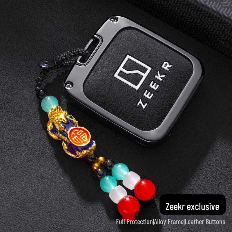 Bluetooth Schlüsseletui für Zeekr JiKe 007 - Auto Zubehör Schale, Schnalle und Herren Tasche