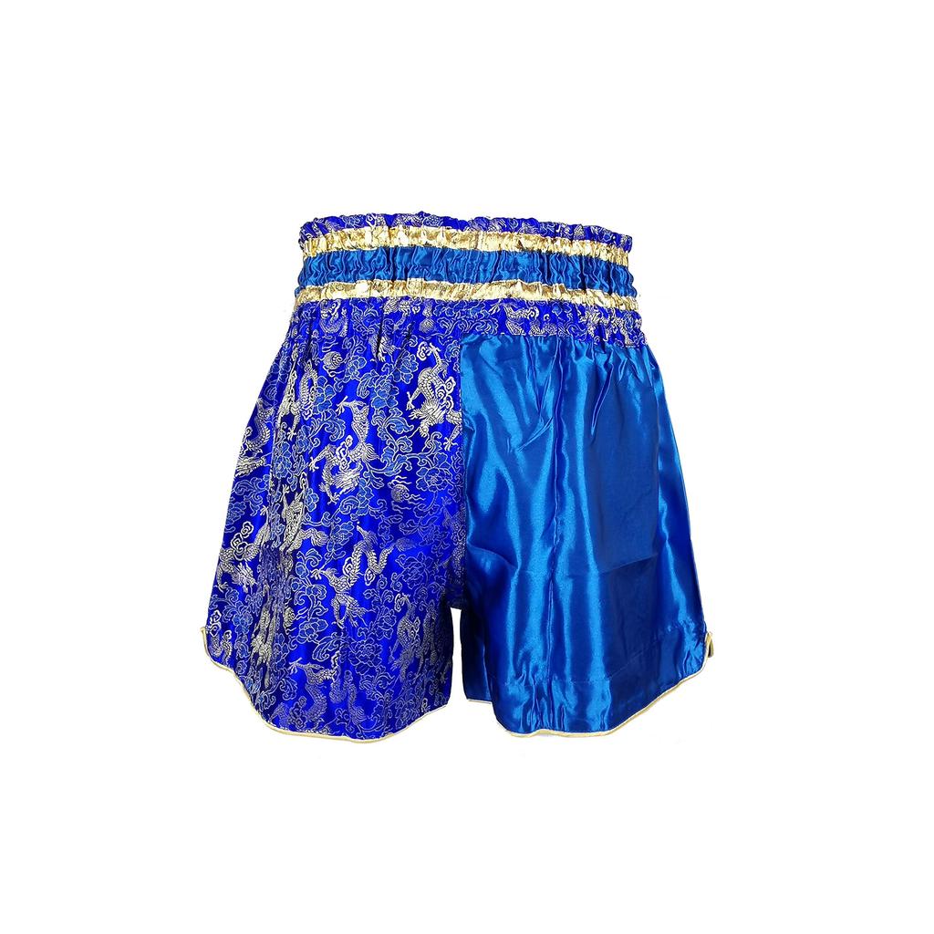 THAI BOXING Embroidered Muay Thai Dragon Martial Imported Directly from Thailand Size Pants, Kickboxing, Arts, Boxing, (Blue, XL)