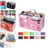 Spacious Modern Double Zipper Polyester Makeup Bag For Travel Cosmetics And Toiletries